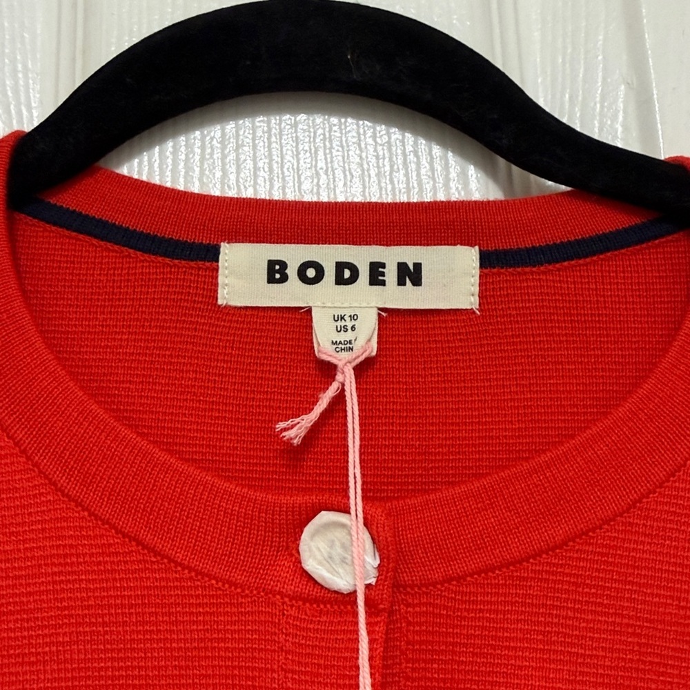 NWT Boden Crew Milano Knit Waistcoat in Poppy Red - Picture 9 of 11